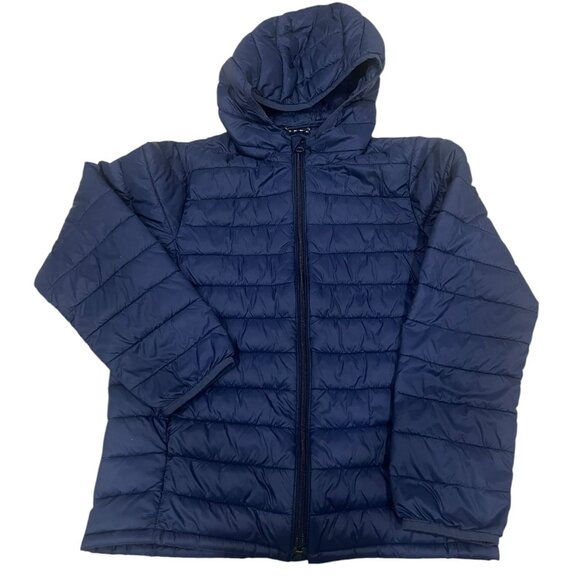 GAP Kids Primaloft Puffer Jacket Coat Upcycled Lightweight Size L Navy Unisex - Picture 1 of 4
